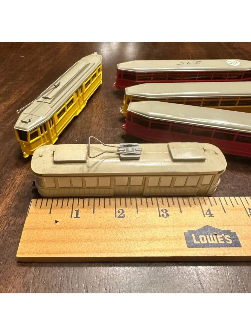 Vintage Lot Wiking Plastic Trolley Cars #69